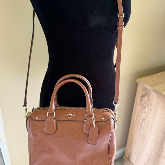 Coach Tan Leather Satchel Bag - Picture 2 of 9